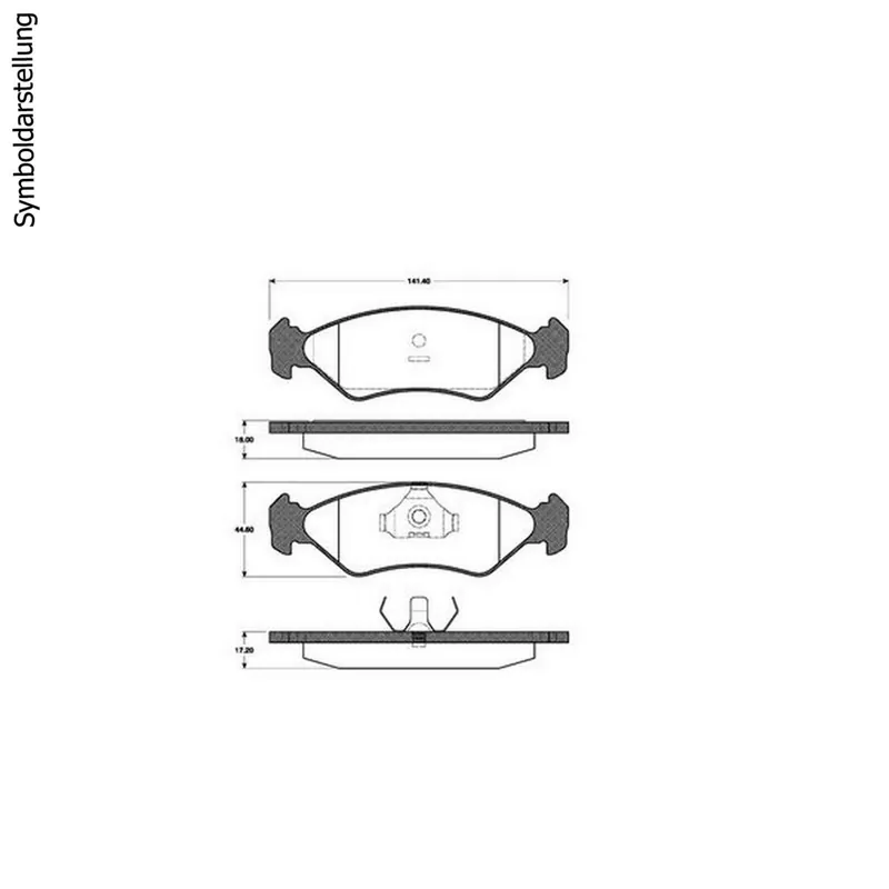 Schnäppchen Bremsbelagsatz Beläge Klötze vorne Ford Fiesta IV Courier Ka + Montagepaste