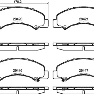 Must-Have HELLA Bremsbelagsatz, Scheibenbremse 8DB355040-791