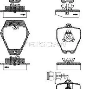 Versand Am Gleichen Tag TRISCAN Bremsbelagsatz, Scheibenbremse 8110 29046