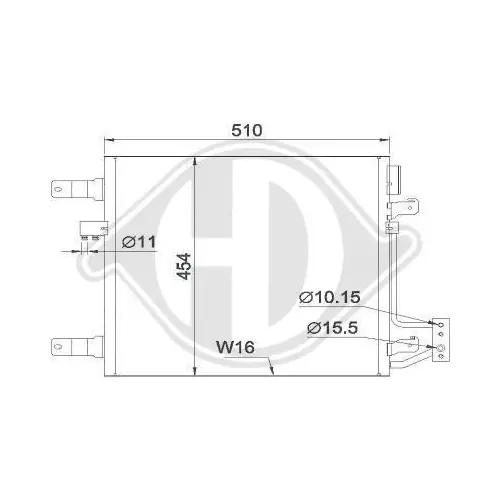 DIEDERICHS Kondensator, Klimaanlage DIEDERICHS Climate DCC1195 Must-Have